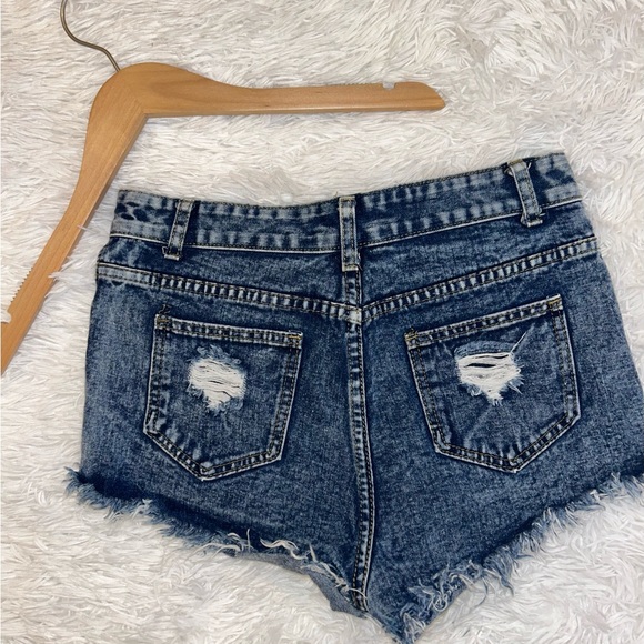 Dark Wash Denim Shorts - Picture 2 of 3